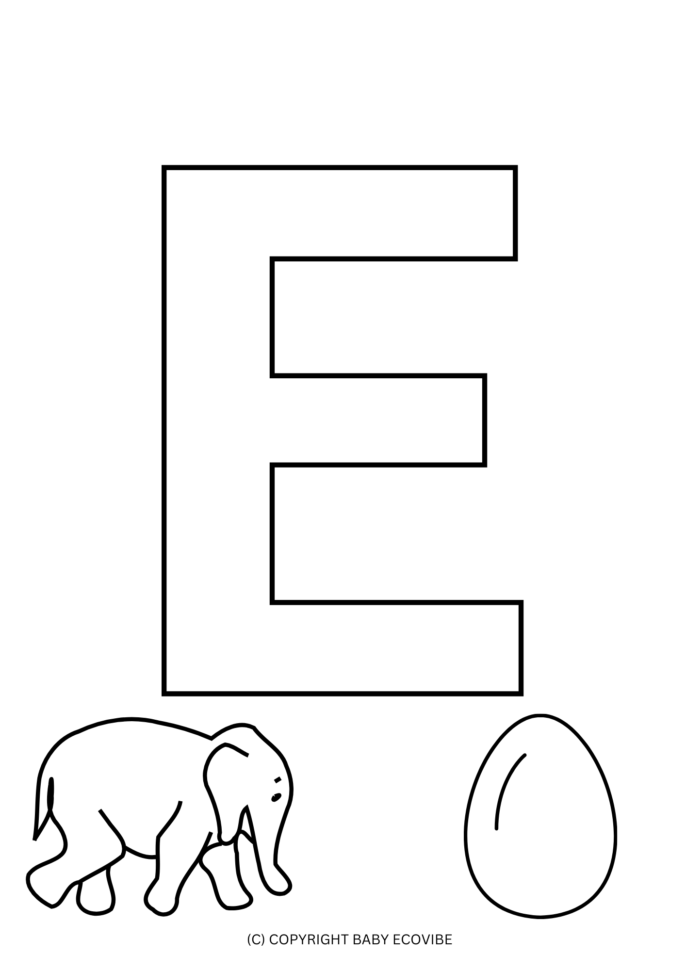5 Letter E Crafts for Preschoolers (Free Printables) - Baby EcoVibe